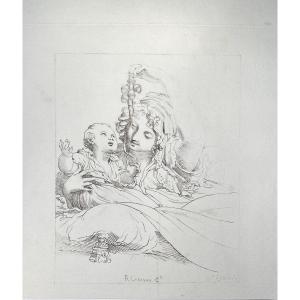 Lithograph By Maria Cosway: Maternity