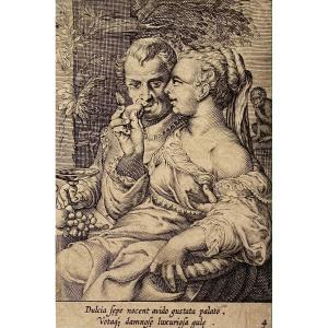 XVIth Engraving After Saenredam: The Taste