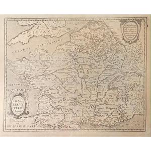 Old Map From The XVIIth Of Janssonius: Galliae Veteris Typus (roman Gaul)