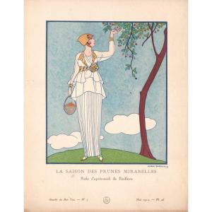 Stencil By Georges Barbier: The Season Of Mirabelle Plums, Redfern's Afternoon Dress