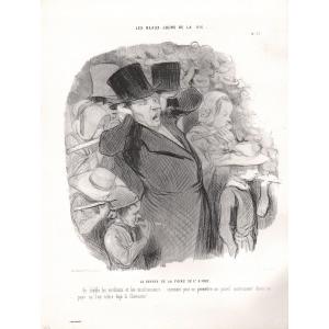 Daumier Lithograph: The Return Of The Saint Cloud Fair