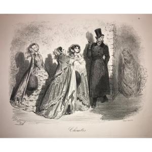 Lithograph By Gustave Doré: Owls