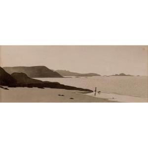 André édouard Marty - On The Shore, 1921 - Ink And Ink Wash On Paper