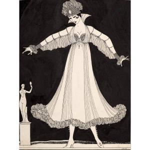 George Barbier - New Venus - 1915 - India Ink - Drawing - Fashion - Art Deco