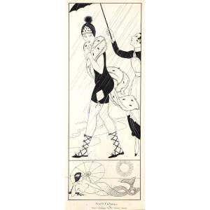 George Barbier - Modernized Mythology, A Mermaid Between Two Waters - 1917 - Drawing