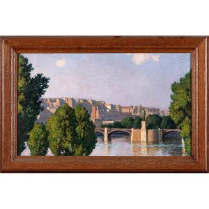 Georges Leroux - Paris, The Grenelle Bridge And The Statue Of Liberty - Circa 1900-1910