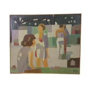 Joan Carles Roca Sans (barcelona 1946), Cadaques  1983  (h 46 Cm / W 55 Cm)