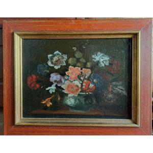French School Late 19th Early 20th Bouquet Of Flowers H 38 Cm W 51 Cm