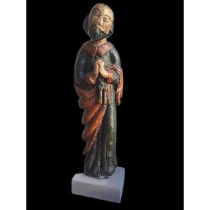France XVIIè,  Sculpture De Saint Pierre H 28,5 Cm
