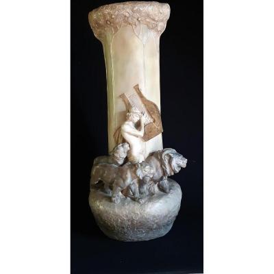Lavergne & Goldscheider: Vase Orphee Circa 1898-1899 (79cm
