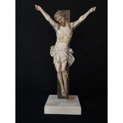 Early 18th Century Carved Wood Sculpture, Corpus Christi (h 30 Cm)