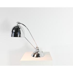 Lamp Designed By Yves Jujeau And André Mounique For Jumo. Chromed Metal, France C.1930.