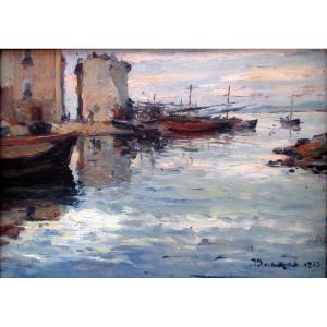 Edouard Ducros (1856-1936) Seascape In Martigues In 1928