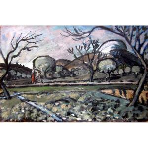 Auguste Chabaud (1882-1955) Picking Olives Around Les Baux De Provence