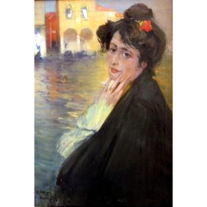 Raymond Allègre (1857-1933) The Beautiful Venetian
