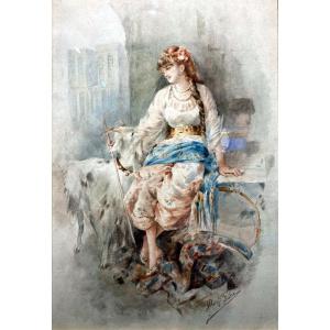 Marguerite Fabre (19th Century) Esméralda And Her Goat - Notre Dame De Paris
