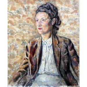 Augustin Carrera (1870-1952) Portrait Of Woman
