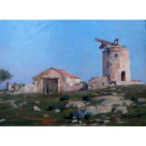 Joseph Garibaldi (1863-1941) Old Mill In Provence
