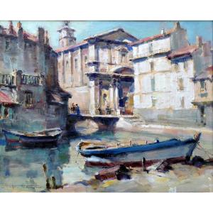Hermann Edouard Wagner (1894-1963) Martigues - The Church Of La Madeleine