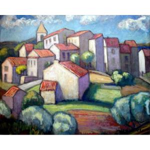Louis Audibert (1880-1983) Village In Provence