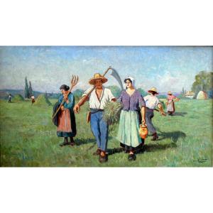 Louis Audibert (1880-1983) Field Workers In Provence