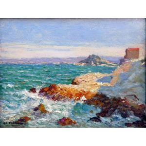 Edouard Cremieux (1856-1944) Cabin On The Corniche And The Anse Des Catalans In Marseille