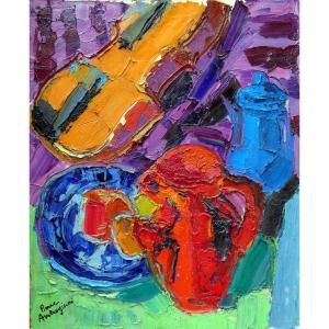 Pierre Ambrogiani (1907-1985) Still Life With Violin 
