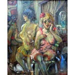 Géoluc (louis Clément Anglès) Born In 1894 - The Prostitutes In Front Of The Hotel