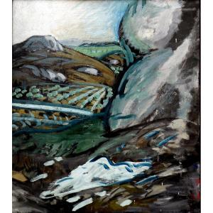 Auguste Chabaud (1882-1955) Bird's Eye View Of An Olive Tree Field In The Alpilles