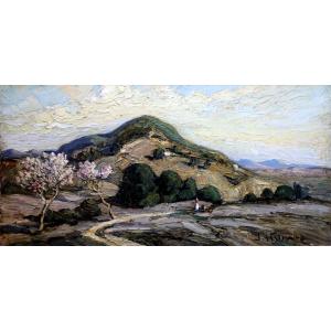 Joseph Hurard (1887-1956) Landscape Near Villeneuve Lez Avignon