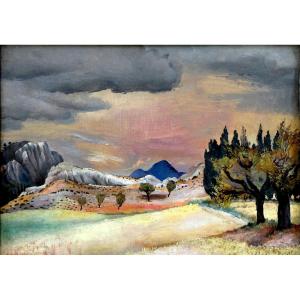 Sine Mackinnon (1901-1996) End Of The Day On The Alpilles