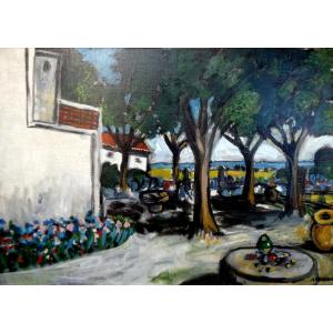 Auguste Chabaud (1882-1955) The Irises Of Mas De Martin In Graveson