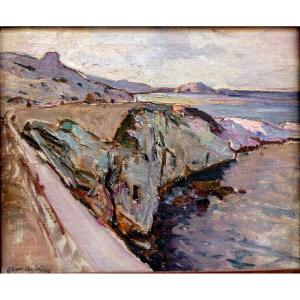 Jean Aubery (1880-1952) On The Road From Les Goudes To Marseille