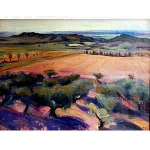 Antoine Serra (1908-1995) Olive Trees In The Alpilles