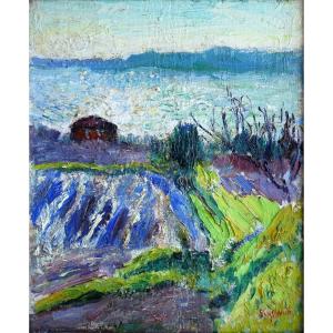 René Seyssaud (1867-1952) Effects Of Wind And Light On The Etang De Berre