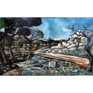 Auguste Chabaud (1882-1955) Landscape Of The Area Around Les Baux-de-provence