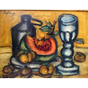 Franz Priking (1929-1979) Still Life With Watermelon