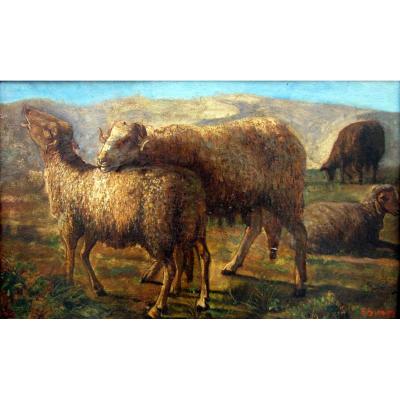 François Simon (1818-1896) The Sheeps