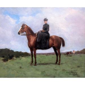 Walter Biddlecombe (1855-1903) The Horsewoman In Amazon