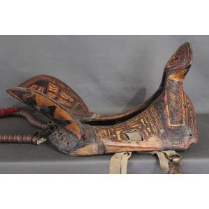 A Rare Chinese Yi Minority Saddle - China, Circa 1900