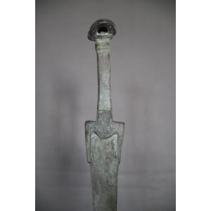 Long Bronze Sword With Eared Pommel - Archaic Persia, Luristan (louristan)