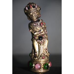 Kriss Saber Hilt (keris Kris) Depicting Batara Bayu - Indonesia, Bali, 19th Century