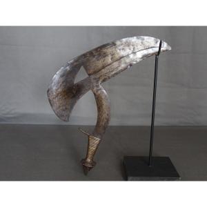 Large African Bird Head Throwing Knife - Kota, Ndzabi, Mbédé... From Gabon, Congo