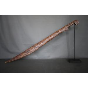 Rare Wooden Head Puzzle (club) Called Aqezzul - Algeria, Kabylie, 2nd Half Of The 19th Century