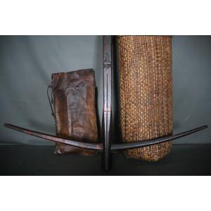 A Beautiful Fang Hunter Set Including Crossbow - Central Africa, Gabon, 1st Half Of The 20th Century