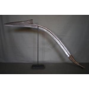 Large Sickle Sabre - Zande People, Congo Drc, Early 20th Century Or Earlier