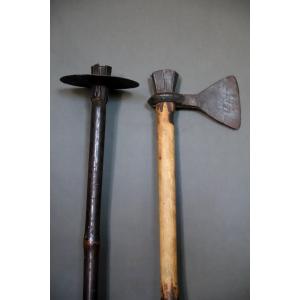 Two Rare Fulani Or Wassangari Battle Axes - Benin, Early 20th Century