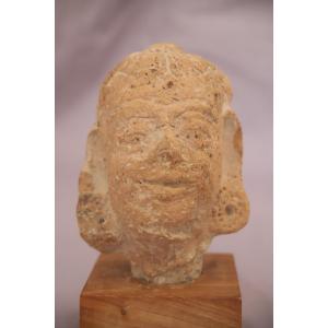 Terracotta Female Head - India, Gupta Period, 4th-6th Century