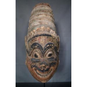 Hindu Theater Mask Representing Hanuman - India, Ceylon Or Nepal
