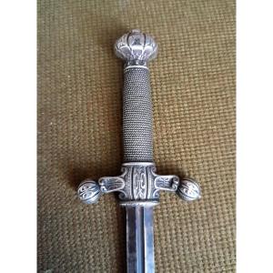 Small Silver And Steel Stylus - Probably French Work, 18th-19th Century